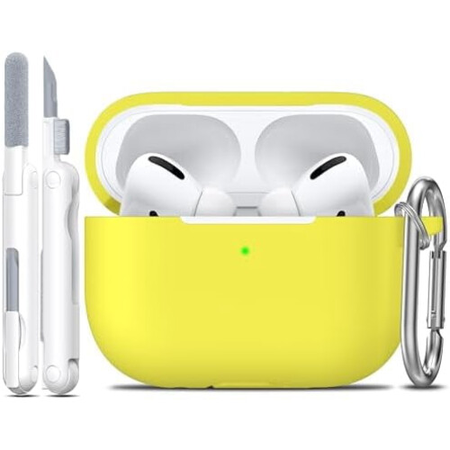 Συμβατό με θήκη AirPods Pro 2ης/1ης γενιάς + κιτ καθαρισμού, μαλακό κάλυμμα σιλικόνης με