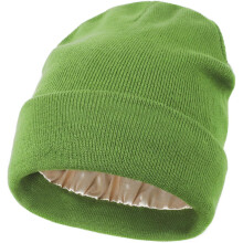 1Pac Hataí Beanie Línithe le Satin do Mhná Fir Hataí Geimhridh Cniotáilte Aicrileach Líneáilte Síoda Bog Slútach Te Cuffed