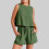 Γυναικεία Casual2Piece Σορτς Καλοκαιρινή Μπλούζα με Στρογγυλή Λαιμόκοψη, Μονόχρωμη 1
