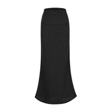 YOUSNH Slim Fit Bleistiftrock mit Raffungen für Damen, hochtaillierter, elastischer Bund, figurbetonter Rock mit Raffungen, Maxilänge, Schwarz, XL