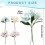 Flori artificiale de magnolie, PU realiste, set de 3 3