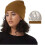 Satingefütterte Damenmütze, gestrickte satingefütterte Wintermütze für Damen, seidengefütterte Mütze, warme Mütze, grün 7