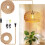 Rattan Hanging Pendant Light with 16.4ft Plug-in Cord 1