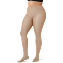 Meia-calça feminina plus size com forro de lã, térmica, grossa e opaca, com controle de barriga e cintura alta.