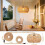 Rattan Hanging Pendant Light with 16.4ft Plug-in Cord 2