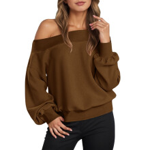 Sudaderas de otoño para mujer, cuello redondo, manga larga, estilo casual, ligeras, de color liso.