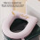 Funda de asiento de inodoro de punto suave – reutilizable, elástica, 4