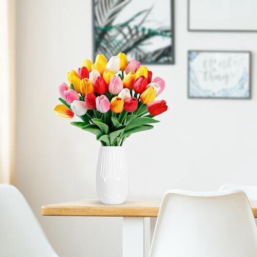 30 darabos valódi tapintású PU műtulipán 1