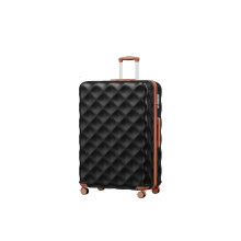 (32 Inch, Black and Brown) 32 Inch Extra Large ABS Hard Shell Suitcase With TSA Lock