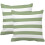 Housse de coussin à rayures vert sauge et blanches 30 x 50 cm 1