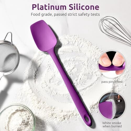 Colher de silicone resistente ao calor de 14" – 600F, antiaderente, 2