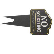 Metal No Soliciting Sign 1Pcs for House Yard Stake 35.0x20.0x0.5in Rectangle Garden