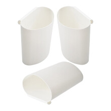 Ensemble de 3 tasses de rangement suspendues blanches