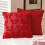 Conjunto de 2 capas de almofada com laço vermelho – 45x45cm, imitação de tecido macio 1