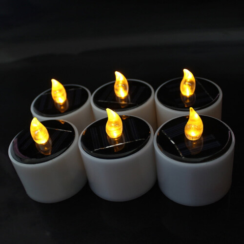KALLORY Solar-LED-Teelichter, 6 Stück, Heimdekoration 2