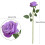 10 Light Purple Silk Roses with Long Stems 4