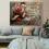 Quadro de Natal com Papai Noel em Tela 18x12 polegadas 3