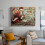 Quadro de Natal com Papai Noel em Tela 18x12 polegadas 2