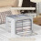 3-Pack Foldable Frame Storage Boxes, Oxford Fabric with Clear Window & Handles, 22L Each, Grey 7