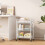 Metal Rolling Cart3-Tier with Mesh Wire and3Hooks 5