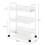 Metal Rolling Cart3-Tier with Mesh Wire and3Hooks 3