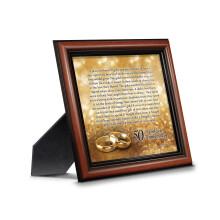 Cadre photo 10x10 pouces pour anniversaire d'or (photo 8x8)