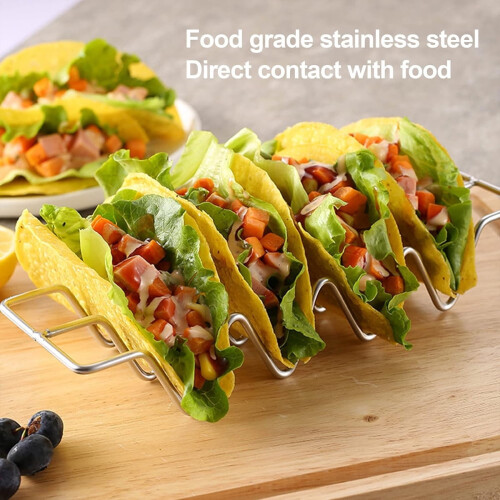 Ensemble de 2 supports à tacos en acier inoxydable 1
