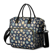 Boîte à lunch isotherme Pioneer Flower à imprimé floral pour femmes – Étanche, grande capacité, idéale pour le travail, la plage, les