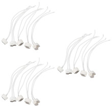 Lot de 30 douilles GU10, adaptateurs de support de lampe 12~265V, connecteur de câble de 15 cm (blanc)