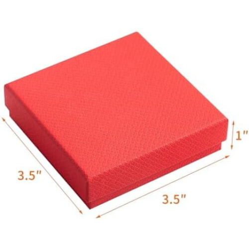 Κουτιά δώρου κοσμημάτων Kraft 3,5x3,5x1 ίντσα, συσκευασία 96 τεμαχίων 1