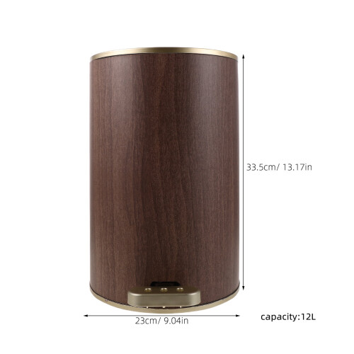 OUNONA Step-On Plastic Trash Bin with Dual Lid, 13.2" 1