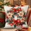 Housse de coussin de Noël, polyester aspect lin, 45 x 45 cm 1