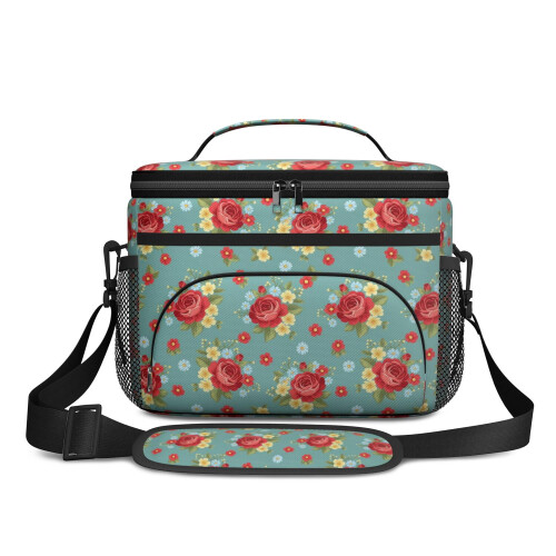 Lancheira Térmica Floral 10x6,7x8 polegadas 1