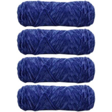4 madejas de hilo de chenilla, hilo para mantas, hilo de terciopelo de chenilla elegante para ganchillo, tejido y manualidades. Longitud total: 4