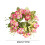 Artificial Hydrangea Candle Ring Wreath Rose Pink 3