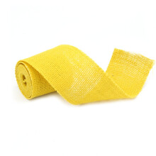 2 m Jute-Weihnachtsdekorationsstoffrolle, Sackleinenband, 200,00 x 6,00 x 1,00 cm, Gelb