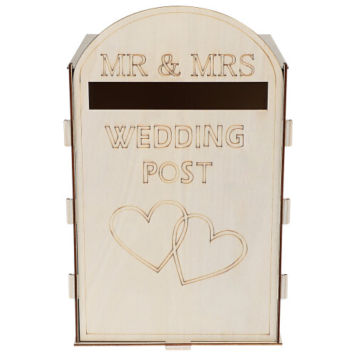Rustikaler Kartenhalter aus Holz für Hochzeiten