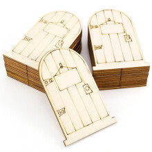 Kit Ușă de Zână cu 25 de bucăți pentru Mini Meșteșuguri DIY - Căsuță Mică 9,1x5,7 cm