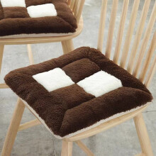 Coussin d'hiver chaud et polyvalent (1 pièce) - Coussin d'assise/lombaire doux en polyester, 40 x 40 x 5 cm, couleur café, pour salon, chambre ou