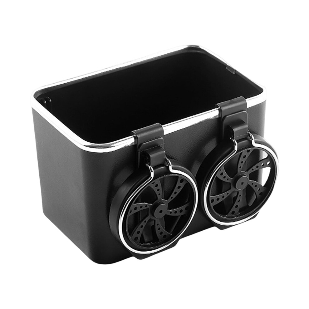 Car Armrest Storage Organizer With Cup Holders For Vehicles Universal Fit Console Accessory For Phones Tissues And Drinks 9149926112433