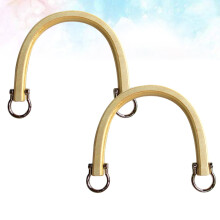 Asa de madera natural para bolsas – Paquete de 2, 11,8 cm, para manualidades.