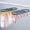Étendoir à linge rétractable à 12 pinces avec crochet à 360 3