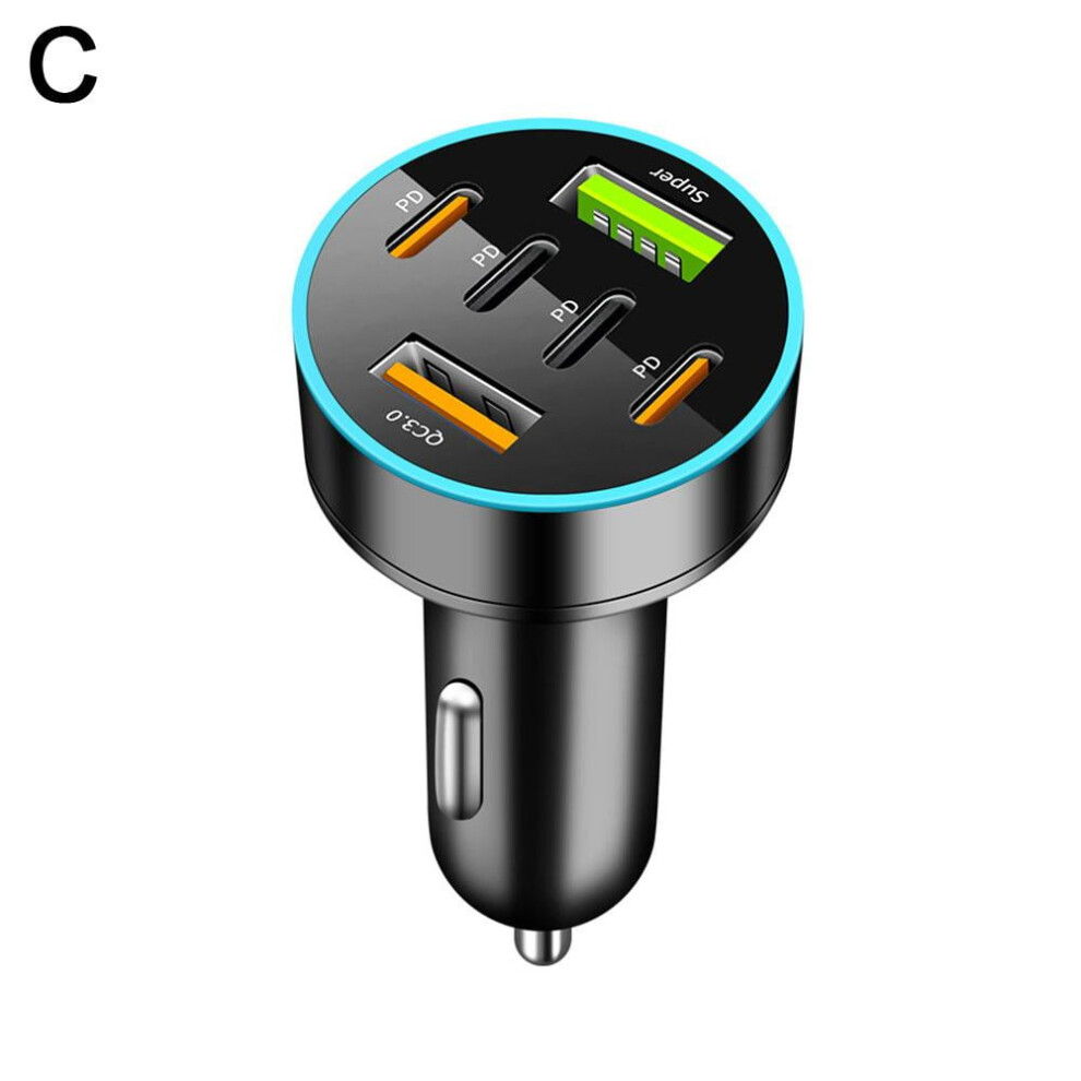 Car Usb Charger With Digital Display 4 Ports 66W 9341593733984