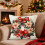 Housse de coussin de Noël, polyester aspect lin, 45 x 45 cm 2