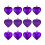 Ensemble de 12 décorations suspendues en forme de cœur violettes 2