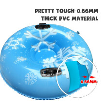 Tubo inflable para nieve con asa, 35"/43", trineo de invierno de PVC grueso – Compatible con Mewmewcat