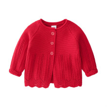 Effen cardigan voor meisjes, schattige gebreide top met knoopjes, zacht en comfortabel, lente/herfst bovenkleding met knoopjes voor kinderen van 3-24