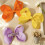 Satin Hair Bows Multi-Color 12pcs 6