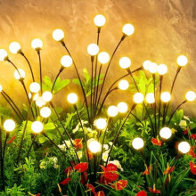 Solárne vonkajšie svetlá, vodotesné, 6 balení, 48 LED, záhradné dekorácie, dekorácie na terasu, solárne vonkajšie svetlá v tvare
