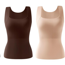 Thermisch tanktopje voor dames met ingebouwde bh, U-hals en naadloos design